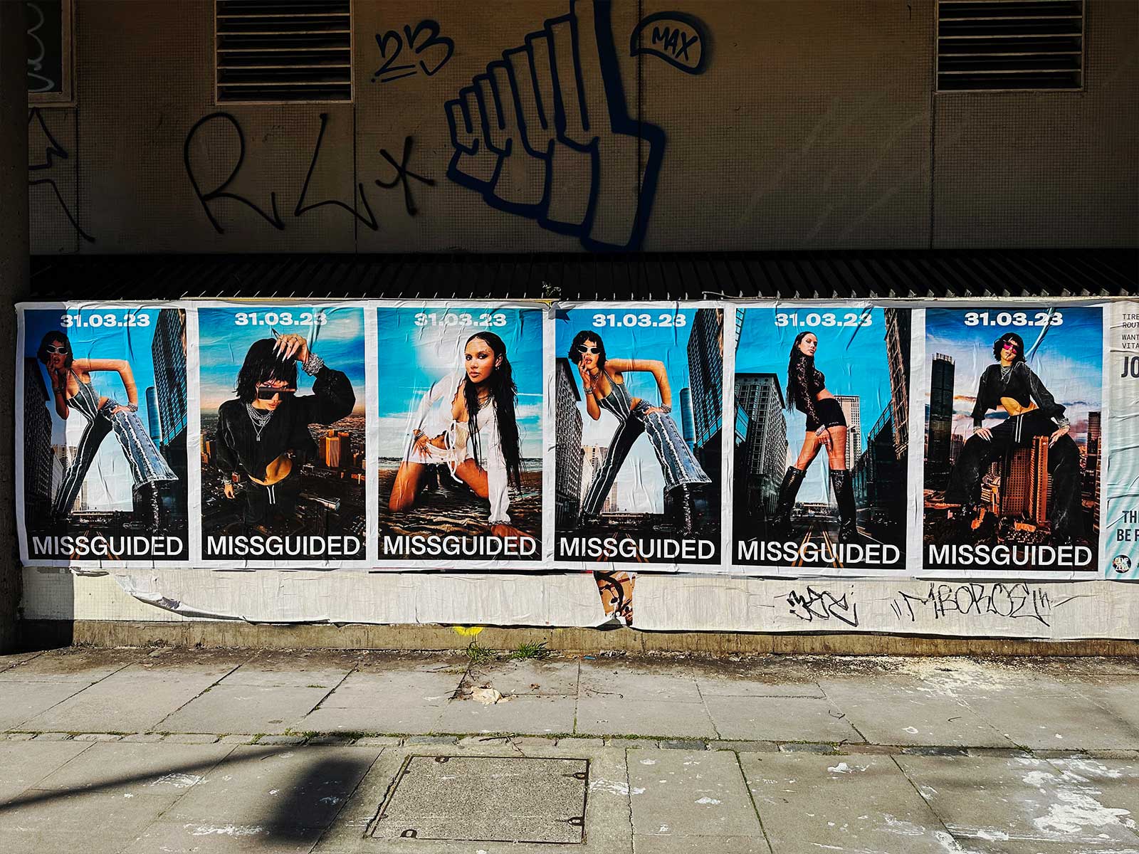 Missguided - flyposting - London